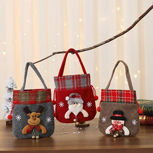 Popular Christmas Apple Bag Handbag Gift Bag Christmas Eve Children's Candy Gift Bag Cross-Border Berries