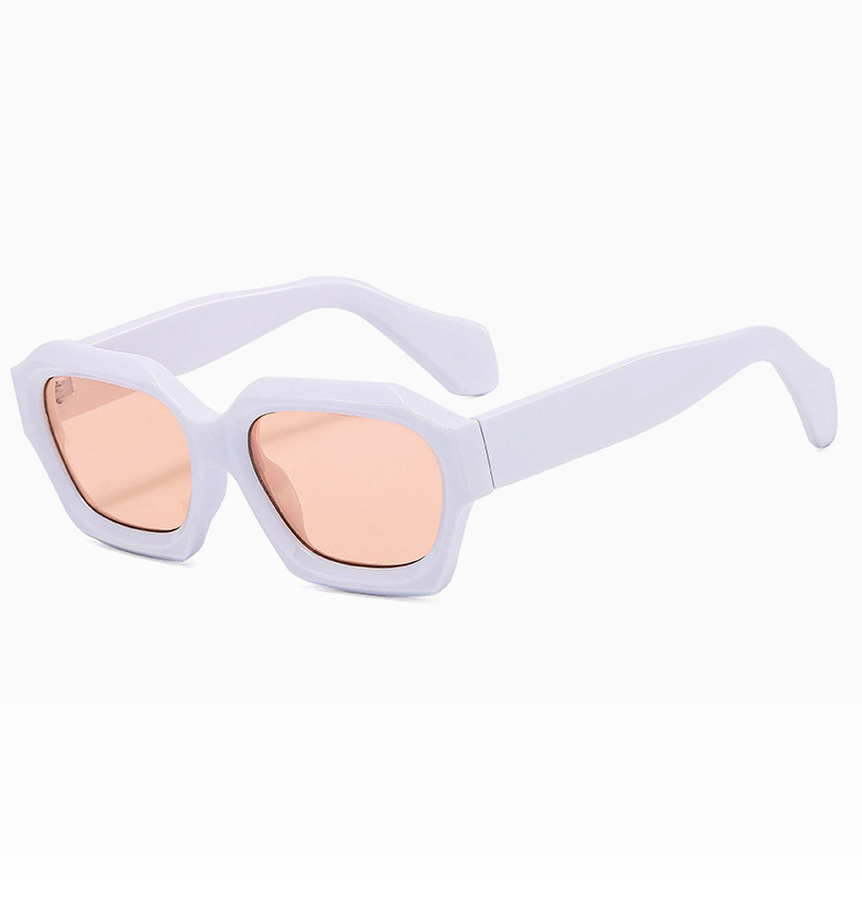 Streetwear Solid Color Ac Square Full Frame Women's Sunglasses display picture 5