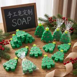 圣诞爆款手工肥皂定制soap oem伴手礼精油皂定做图片logo异形香皂