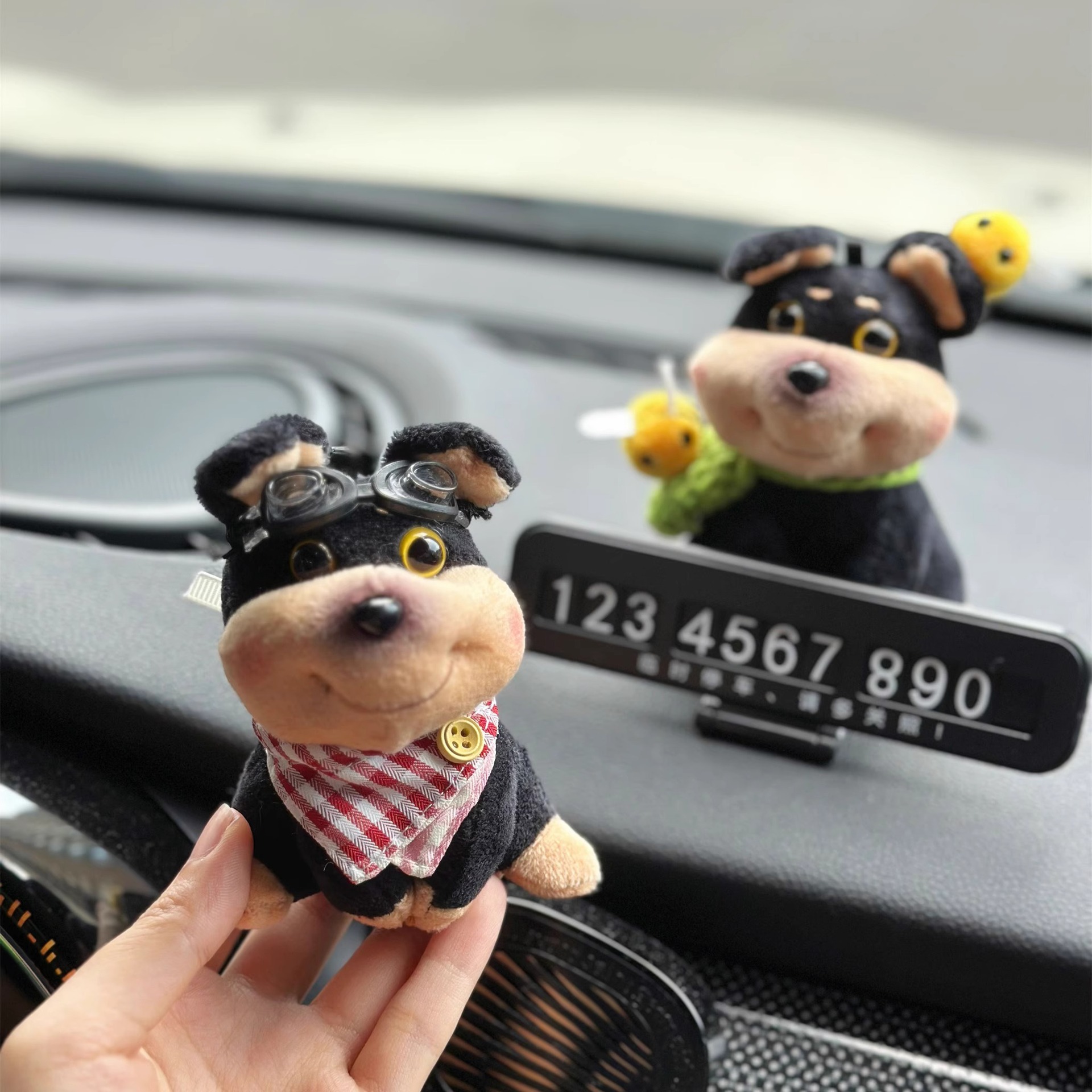 Tarjeta de teléfono móvil abeja cachorro estacionamiento temporal lindo decoración de automóvil de alta calidad regalo creativo 2024 nuevo