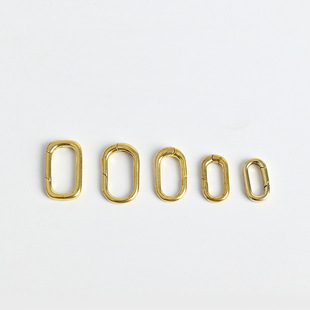 Gold Round Oval Spring Buckle Handmade DIY Chain Lobster Button Accessories Jewelry Luggage Accessories