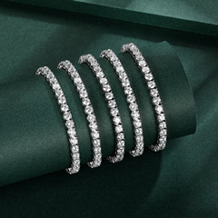 クロスボーダー直販銅モザイクジルコン2mm-7mm軽贅沢高級感満ドリルテニスブレスレット男女共通ファッション
