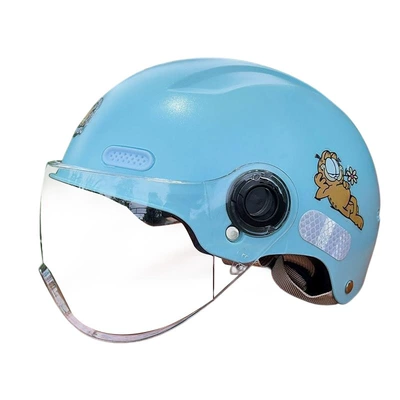 Summer Sun Protection Cute Cycling Helmet — Motorcycle Safety Supplies - 3c-sky-blue-short-transparent-5-15-years-old-feel-free-to-post-one-size-fits-all