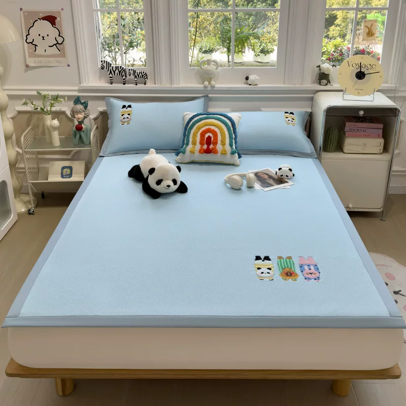 Brand cartoon mat, silk set, sheet, 3 piece set