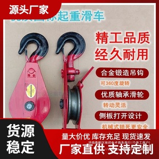National Standard Bearing Lifting Pulley Fixed Pulley Group Wire Rope Hook Lifting Ring Manual Labor-Saving Pulley Pulley