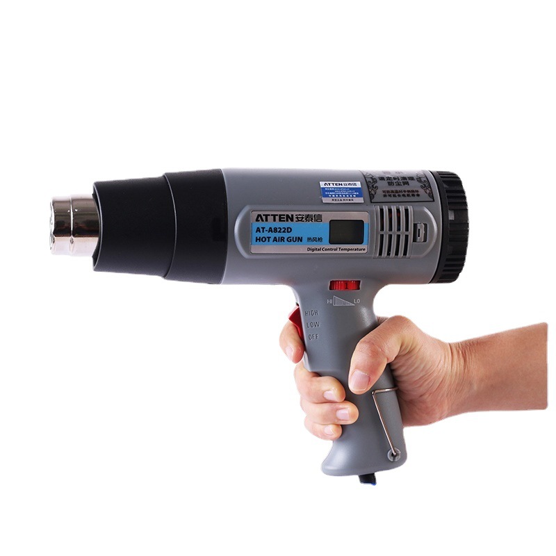 Antaixin pistola de aire caliente 2000W pantalla digital de mano película para hornear pistola película Termocontraíble pequeño ventilador de aire caliente AT822D image 6