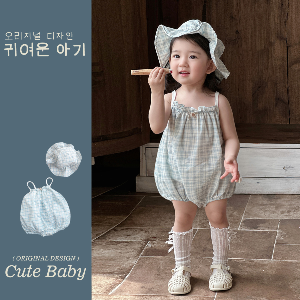 Vestido de una pieza de verano para bebé, mamelillo triangular a cuadros, 1-3 años, una nueva ropa de salida para recién nacidos