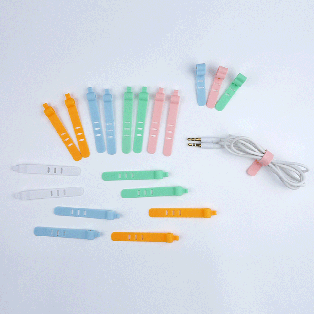 数据线理线器耳机充电线硅胶绕线器网线收纳扎带绑带软胶带捆扎带