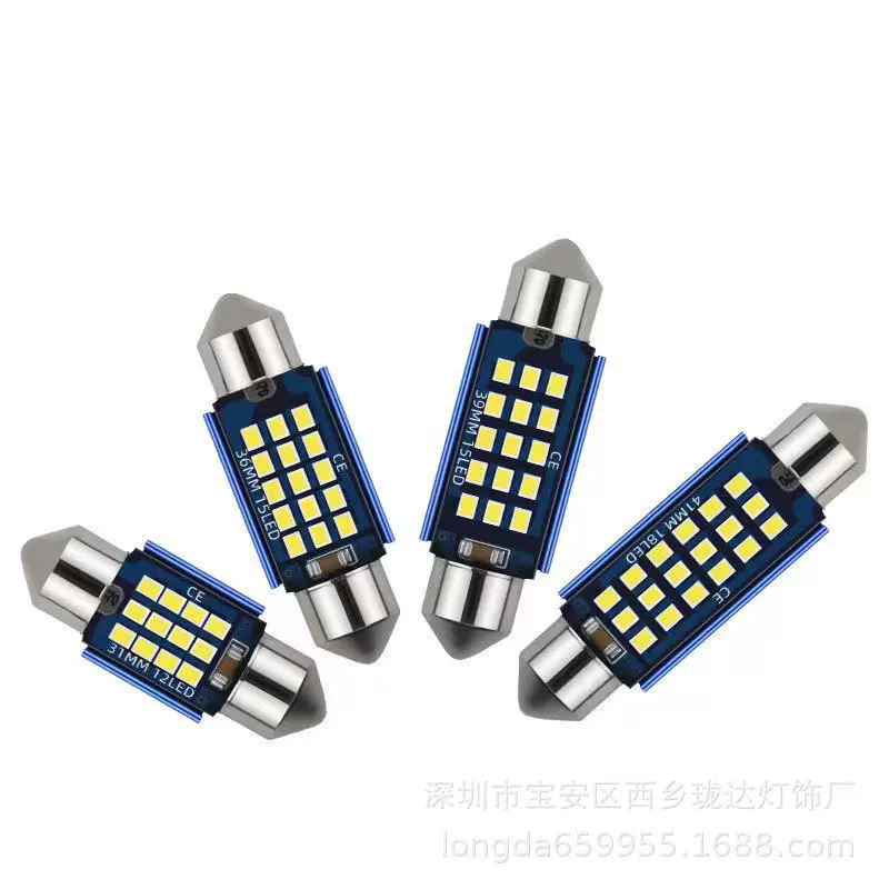 Автомобильный светодиодный двухточечный светильник Longsheng 2016 12 15 18SMD для освещения номерного знака. Лампа для чтения в салоне. Потолочный светильник.