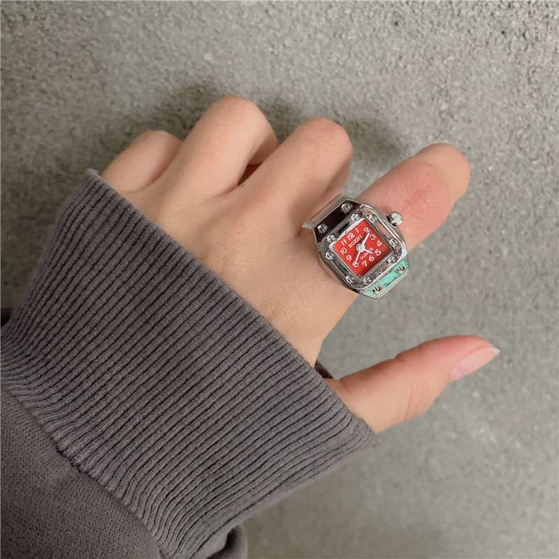 Nail Red Dial Square watch