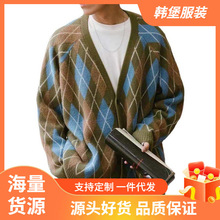 2025新款男装冬季毛衣男开衫高级感软糯情侣装上衣宽松针织衫外套