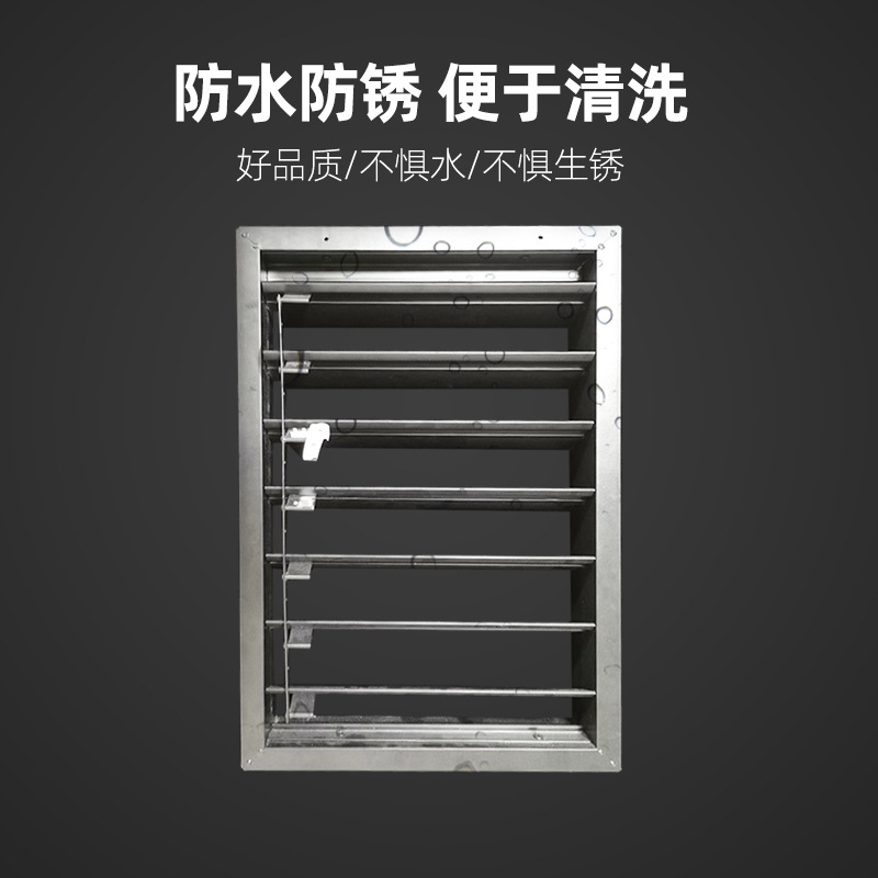 铝合金百叶窗手动可调通风口百叶窗外墙挡雨遮阳通风窗出风口