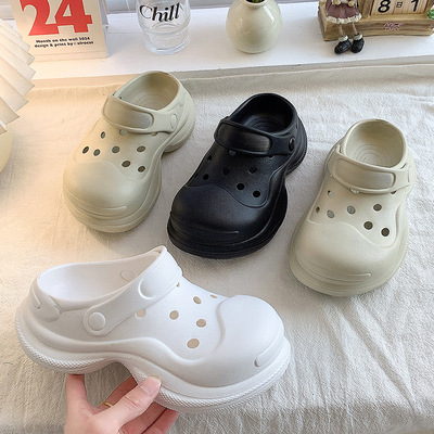 Тапочки в стиле Crocs, летняя детская сумка, нескользящие модные мюли, коллекция 2025 года, закрытый носок, подходят для носки на улице, DIY