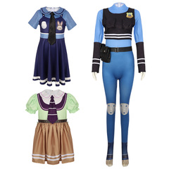 萬聖節狐尼克朱迪兔子警官cosplay套裝可愛裙子瘋狂動物城