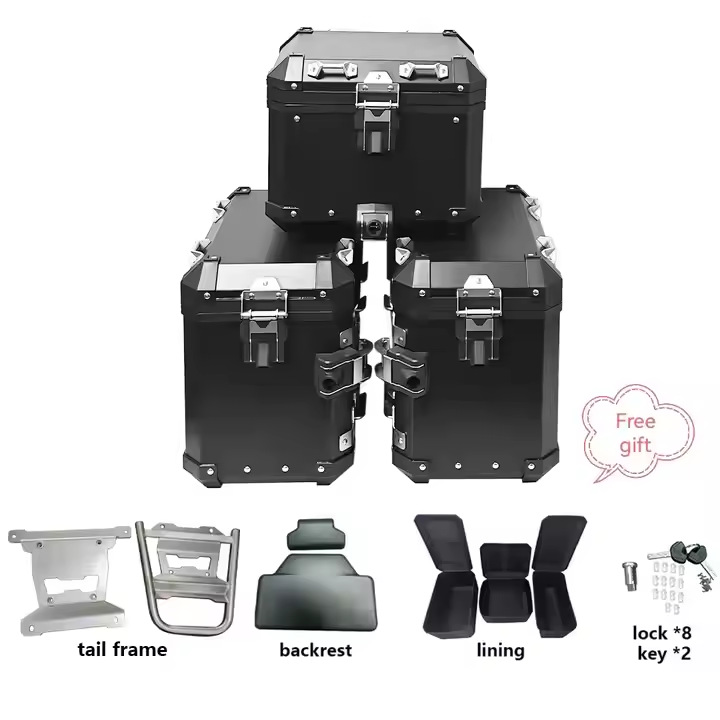 Adv Is Suitable for Bmw 1300Adv Motorcycles, Aluminum Alloy Three Boxes, Tail Box 38L, Side Box 48L