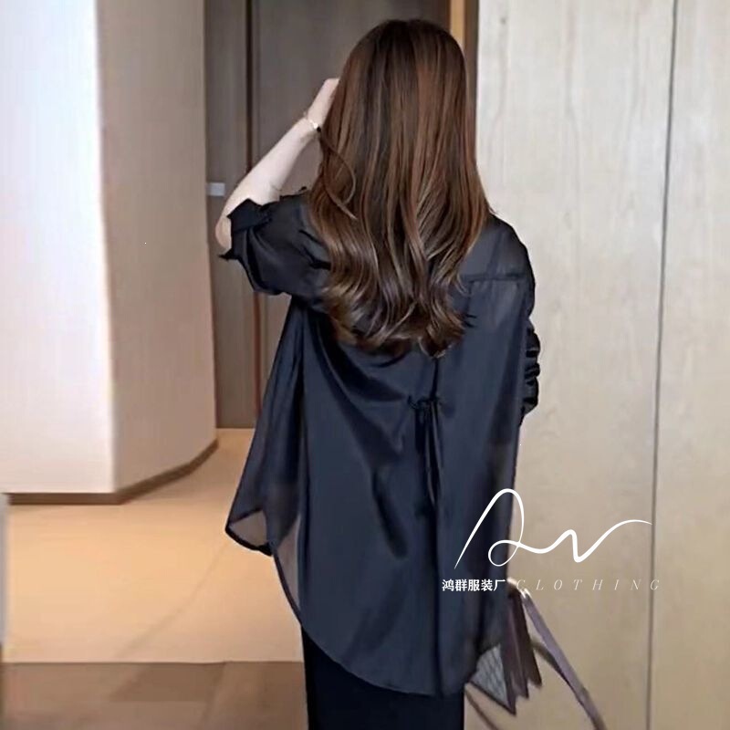 Summer Niche Design Plus-Size Sun-Protective Shirt for Women, Thin Summer Jacket Shirt, 2026 New Chiffon Top Summer Niche Design Plus-Size Sun-Protective Shirt for Women, Thin Summer Jacket Shirt, 2026 New Chiffon Top