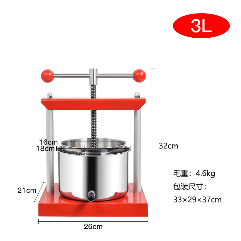 Envío gratis Prensa retro manual de venta caliente europea y americana, prensado de vino, frutas, vino, heces, queso, relleno de verduras, agua