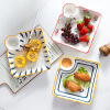 Ceramic dumpling plate Baozi steamed dumplings steamed shrimp snacks Breakfast plate Nordic vinegar dish Shi Dibuka dipping sauce plate split plate