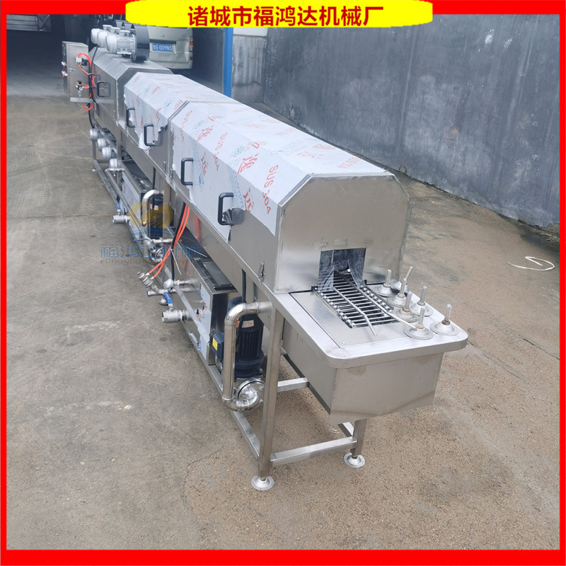 玻璃瓶理瓶机 隧道式黄桃罐头清洗风干线 海鲜类鱼罐头瓶清洗机