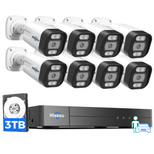 8-way 5MP monitoring system outdoor POE waterproof HD remote mobile phone full color night vision two-way voice camera
