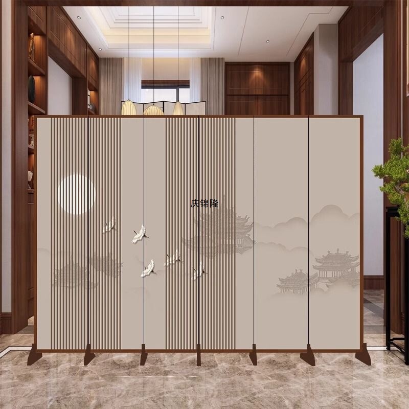 New Chinese Style Screen Partition Hotel Entrance Background Wall Room Bedroom Entrance Office Toilet Simple Folding