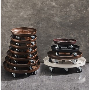 Factory direct supply thick metal universal wheel iron wheel mobile flowerpot tray pulley flowerpot base large chassis