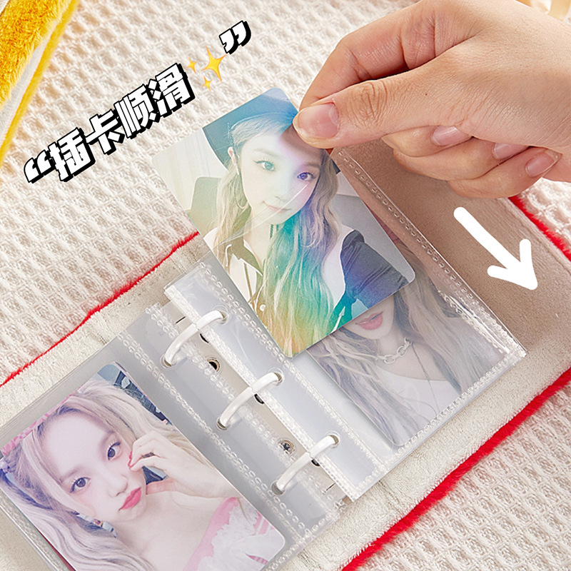 Álbum de tarjetas de peluche para cachorros, álbum de 3 pulgadas de hojas sueltas de un palacio, álbum de ídolos de alto valor, álbum de almacenamiento de estrellas de persecución de tarjetas pequeñas