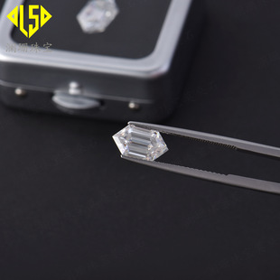 D-color moissanite pointed horse eye-shaped hand-cut VVS1 high quality ultra-white in stock hexagonal diamond-shaped moissanite bare stone
