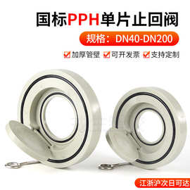 PPH对夹式止回阀单片式翻板止回阀给水管止逆阀法兰单向塑料阀门