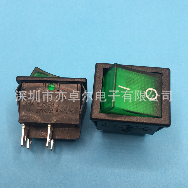 台湾HONGJU原装正品船型开关翘板开关切换开关R4-210-C5L-BG