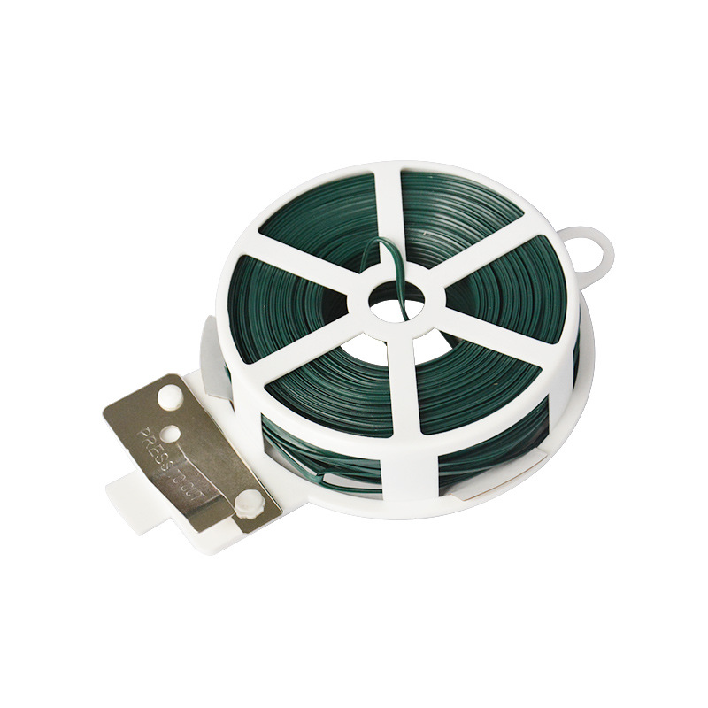 Fábrica de jardinería de hierro Alambre de alambre de encuadernación cuerda de escalada titular de alambre de hierro fino recubierto de plástico Alambre de hierro soporte de flores Alambre de encuadernación