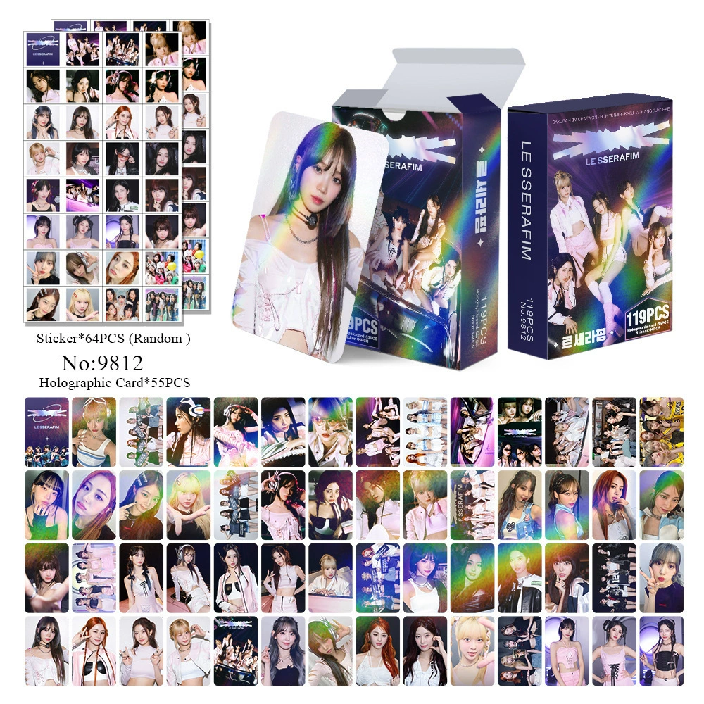 New Model Exclusively for Foreign Trade: 124 Holographic Cards, Total Chain Gidle Str Bptwice Celebrity Merchandise Lomo Small Cards