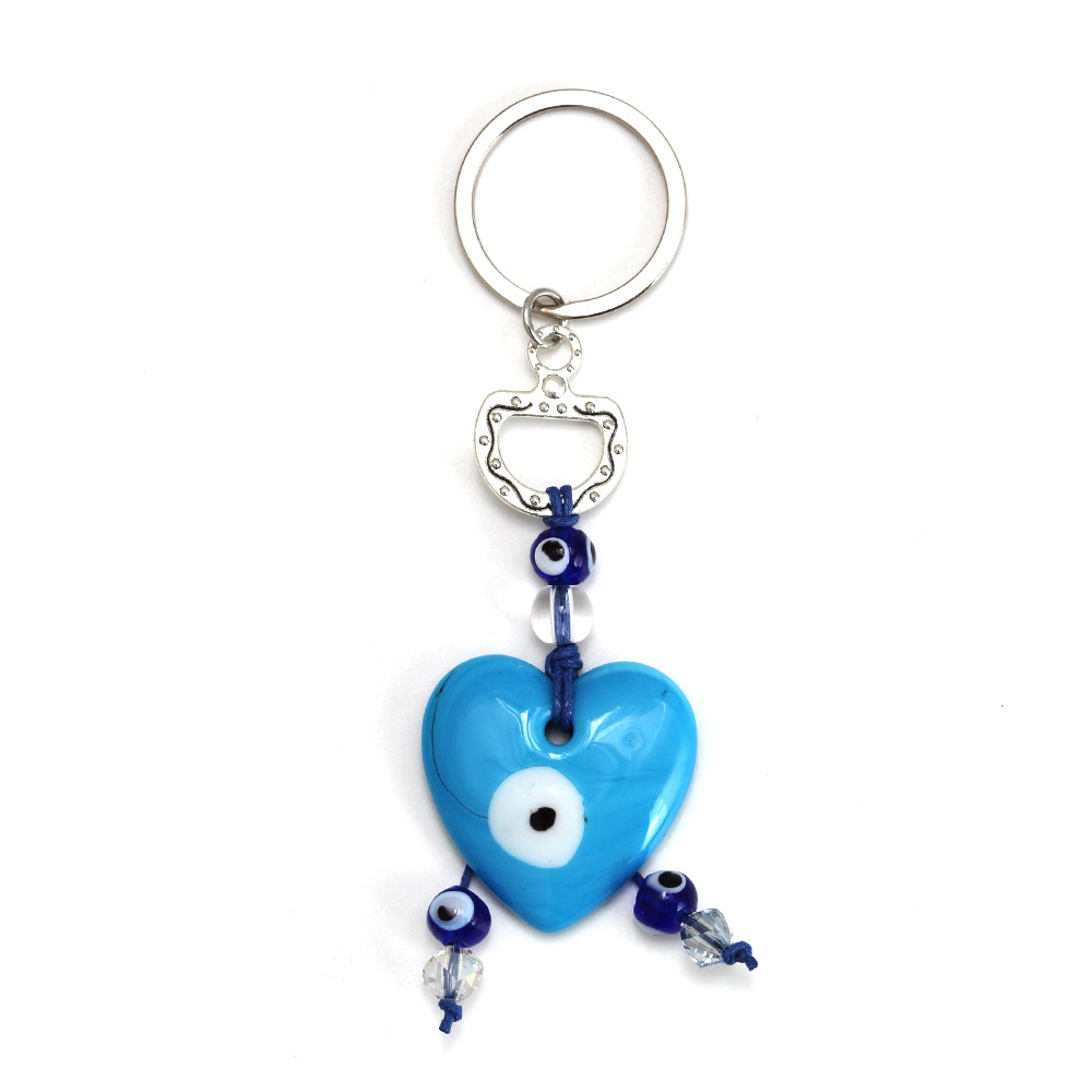 27g Weight Bag Pendant, Keychain Classification 1 Piece Quantity Casual, Daily Occasion Glass Material Devil's Eye Pattern Unisex Gender Retro Style Retro Devil's Eye Glass Unisex Bag Pendant Keychain 1