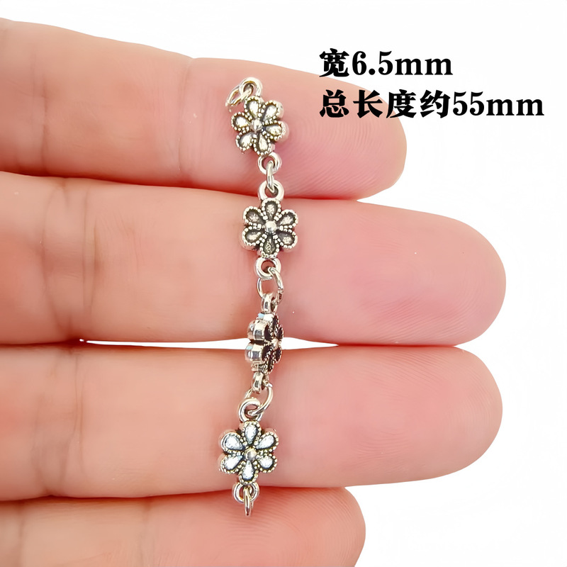 古银合金吊坠复古风莲花蝴蝶挂件diy水晶手链跑环流苏配件批发|undefined