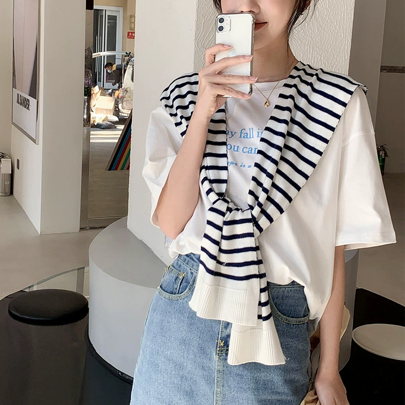 Джокер Летний Новый платок вязаный тонкий офисный тонкий шарф наружная нашивка офис