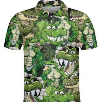 2025 Funny Crocodile 3D Printed Polo Shirt Men's Casual Hawaiian Short Sleeve Animal Short Sleeve Polo Shirt 2025 Funny Crocodile 3D Printed Polo Shirt Men's Casual Hawaiian Short Sleeve Animal Short Sleeve Polo Shirt