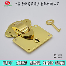 批发驴牌同款号搭扣锁锌合金压铸五金配件带钥匙皮箱上下搭锁