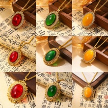 秋冬毛衣链吊坠时尚饰品配饰单吊坠方块合金项链批发直播爆款源头