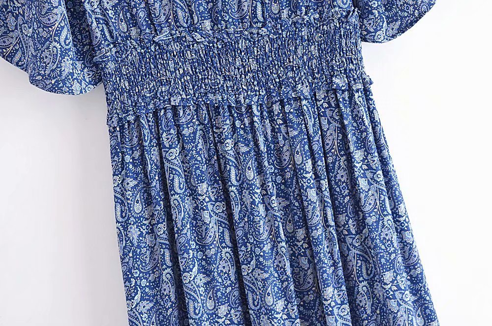print midi flying sleeve dress Nihaostyles wholesale clothing vendor NSAM75422