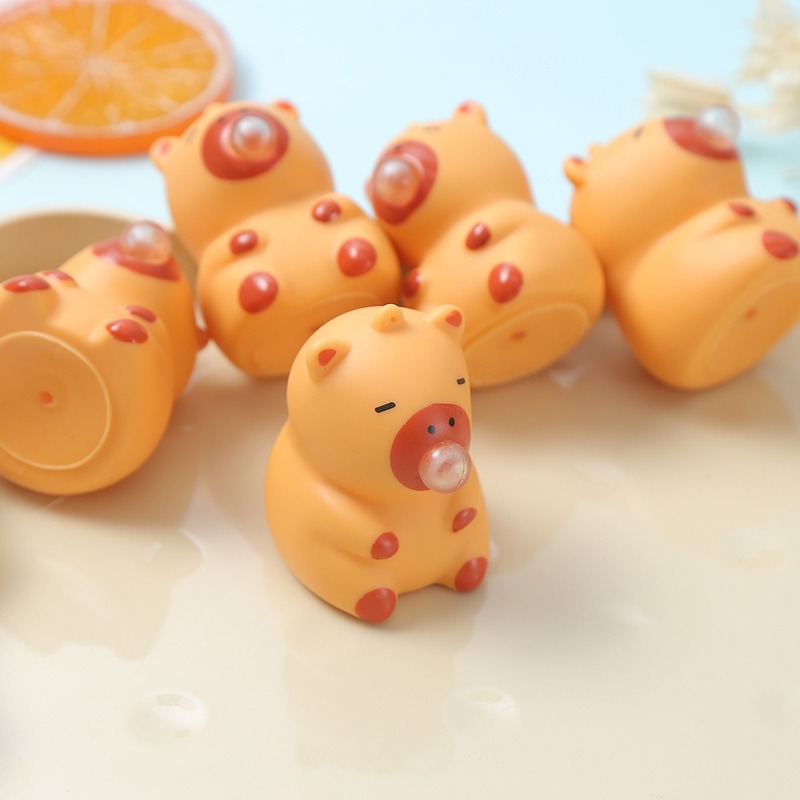 泡を吹き出すおもちゃ、かわいいミルクドラゴン、泡を吹くペンダント、ストレス解消グッズ、カピバラ、ピンチおもちゃ|undefined