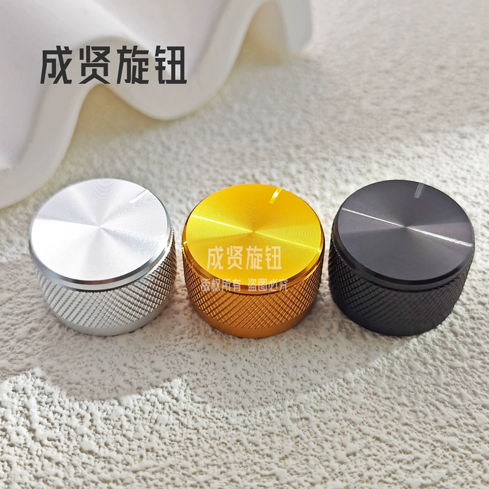 Алюминиевый сплав потенциометр ручки кодер переключатель регулировки громкости завод диаметр 26 многоцветное накатное внутреннее отверстие 6 мм