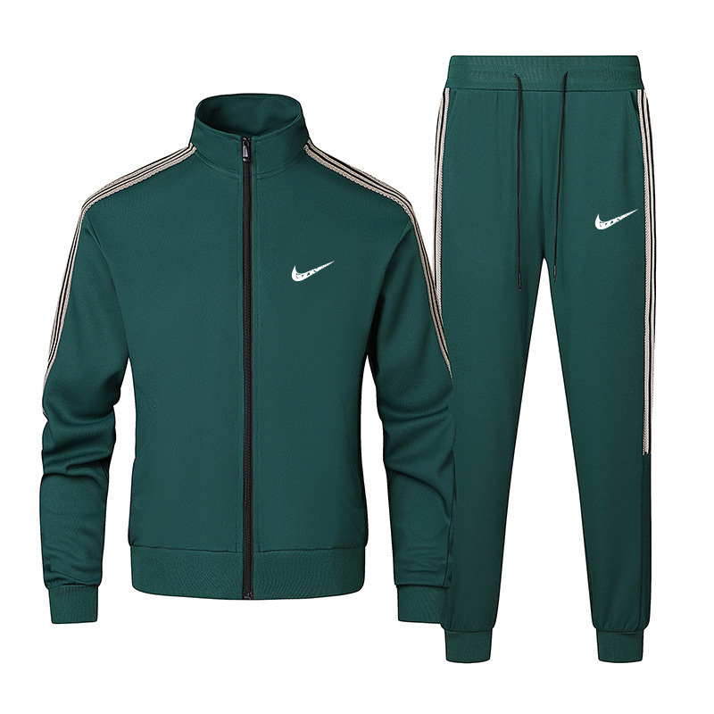 Spring and Autumn Sports Suit Men's Cardigan Sweatshirt Sweatpants Youth Loose Men's Casual Stand Collar Two-Piece Group Clothing Spring and Autumn Sports Suit Men's Cardigan Sweatshirt Sweatpants Youth Loose Men's Casual Stand Collar Two-Piece Group Clothing
