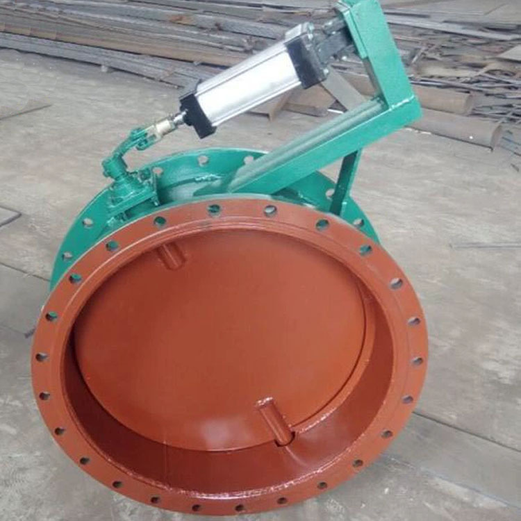 定制气动翻板阀 法兰式手动风门 不锈钢可高温DN600电动通风蝶阀