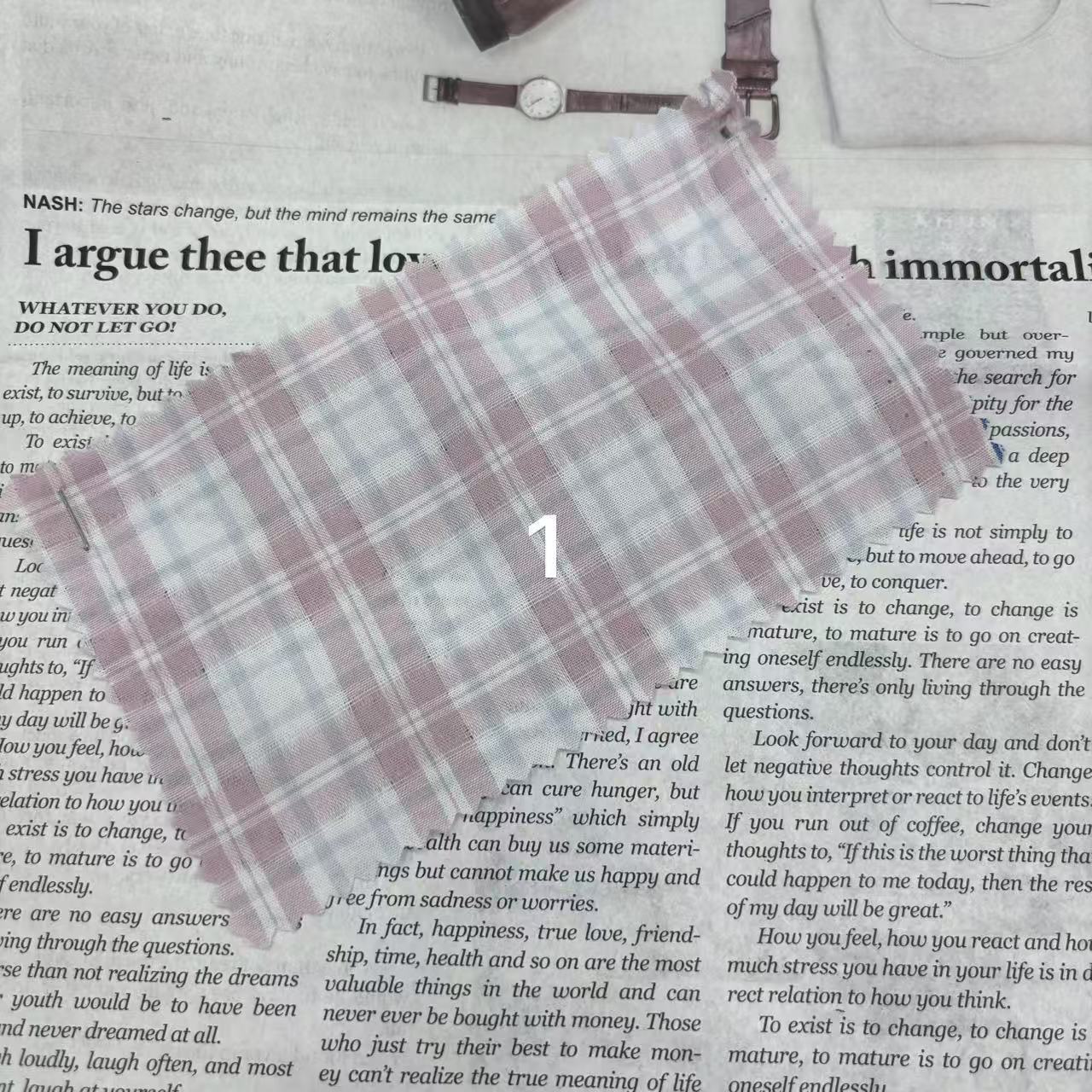 全棉冰淇淋镂空糖果色系色织格子女装衬衫连衣裙防晒衣头饰格子