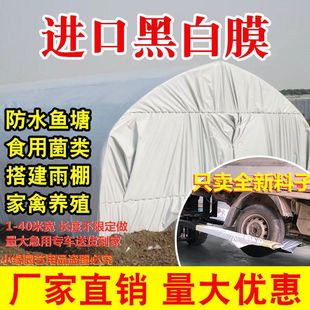 Black and white film plastic cloth thickened greenhouse chicken shed breeding greenhouse sunshade sunscreen vegetable plastic cloth household cover
