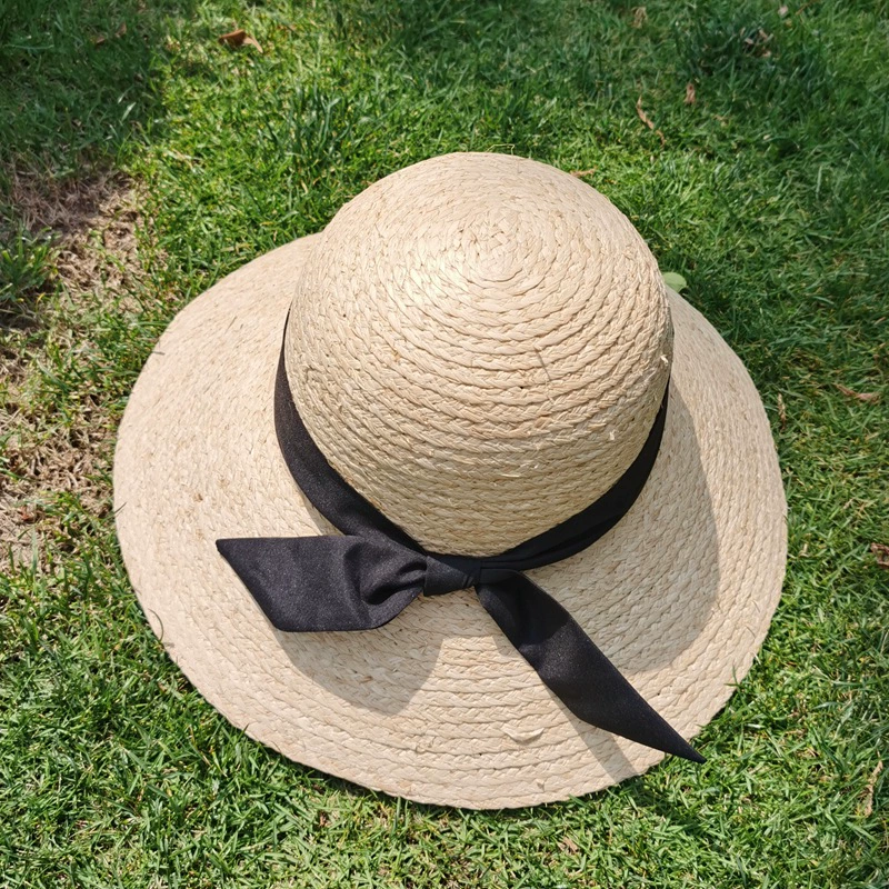 Lafite Hwewear Hat Female Japanese Literary Bow Fisherman Hat Summer Traveling Holidays Big Suns Beach Hat