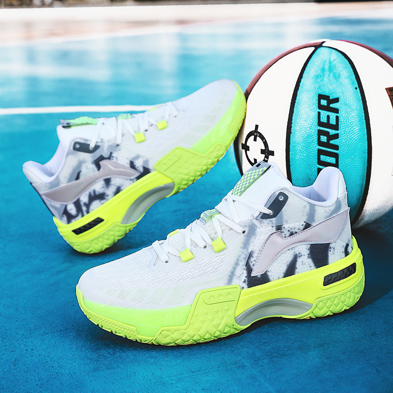 2024 verano nuevo zapato de baloncesto antideslizante, desgaste y amortiguación ligero, malla suave transpirable, tendencia deportiva casual para hombre