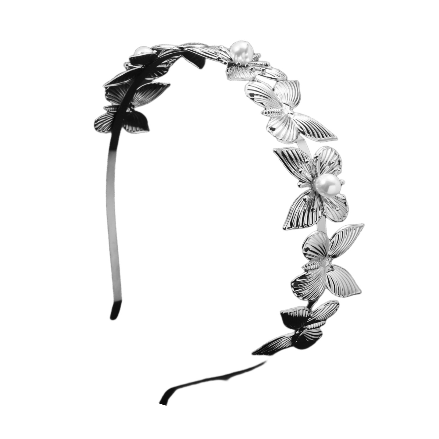 Transfronterizo europeo y americano de moda barroco mariposa metal diadema nupcial diadema hembra diosa griega con incrustaciones tocado accesorios para el cabello