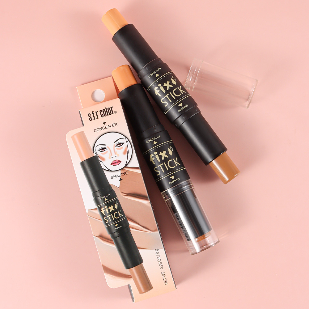 s.f.r color comercio exterior color maquillaje al por mayor impermeable natural estereoscópico mantenimiento de maquillaje doble cabeza reparar barras de blanqueo