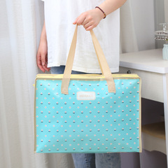 Fashion Print Non-woven Tote Bag with Added Thickness, Color-Coated Gift Packaging Shopping Bag, Landscape Home Textile Storage Bag